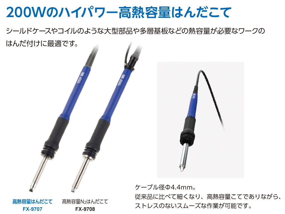 白光 はんだこて FX-972 100V 2極接地プラグ ▽553-1544 FX972-81 1S